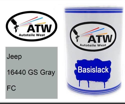 Jeep, 16440 GS Gray, FC: 500ml Lackdose, von ATW Autoteile West.